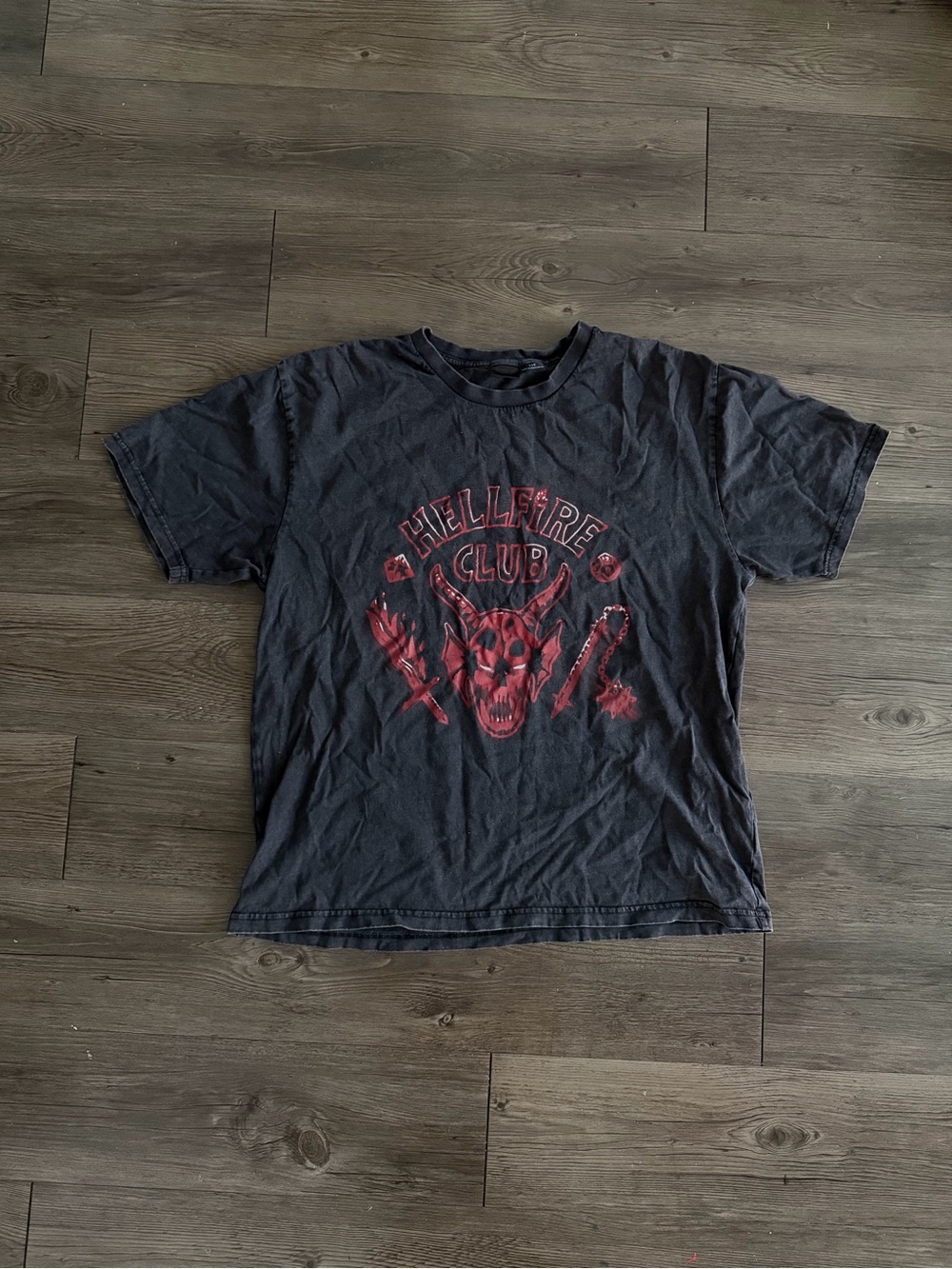 Stranger Things Black Hellfire Club Graphic Tee